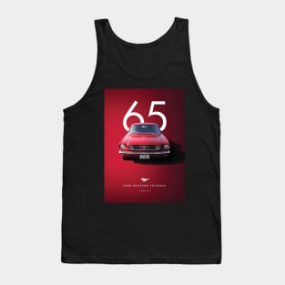 1965 Red Ford Mustang Artwork Tank Top